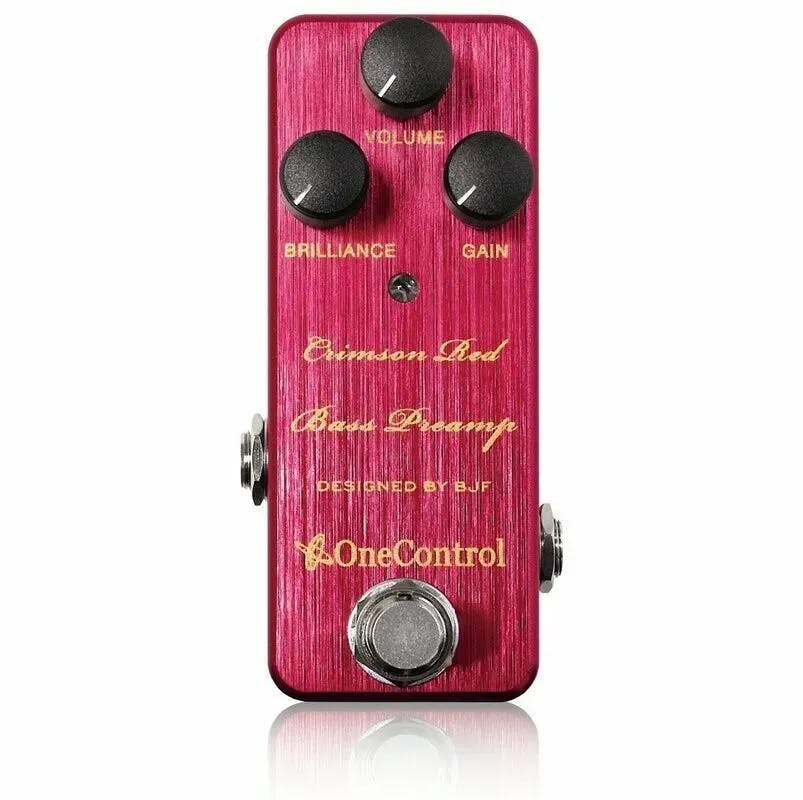 Crimson Red Bass Preamp Guitar Pedal By One Control