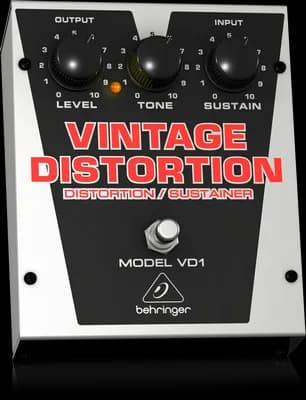 VD1 Vintage Distortion Guitar Pedal By Behringer